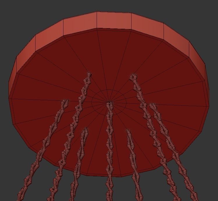 NUAZEN chandelier with clear glass globes hanging from gold c... 3D model_3