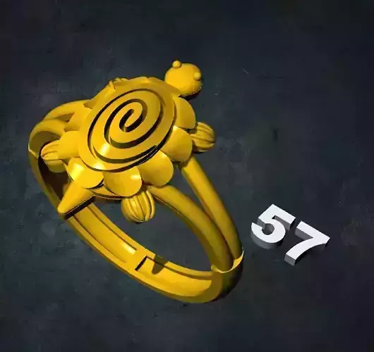 tortois gold turtle ring with number