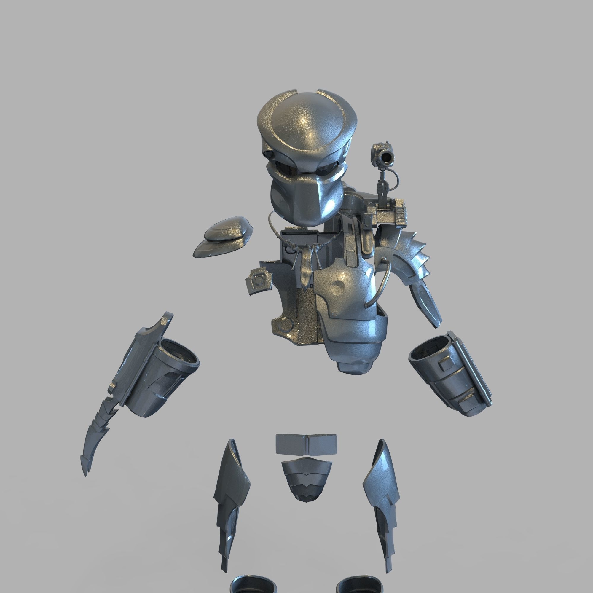 Predator Classic Wearable Full Body Armor with Helmet 3D print model_48