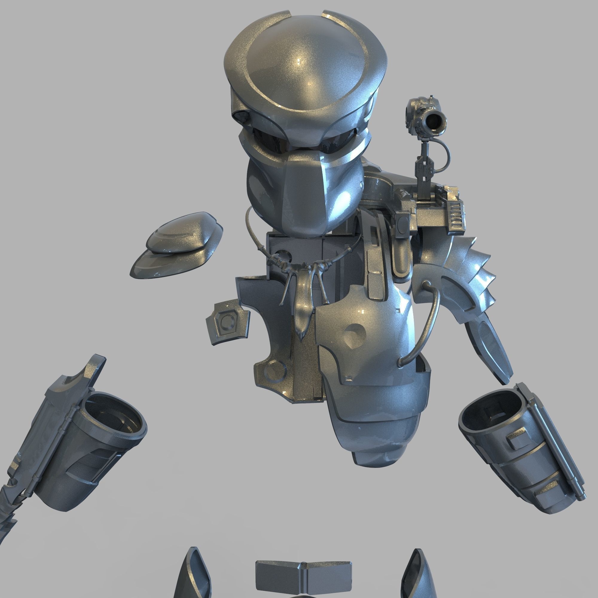 Predator Classic Wearable Full Body Armor with Helmet 3D print model_17