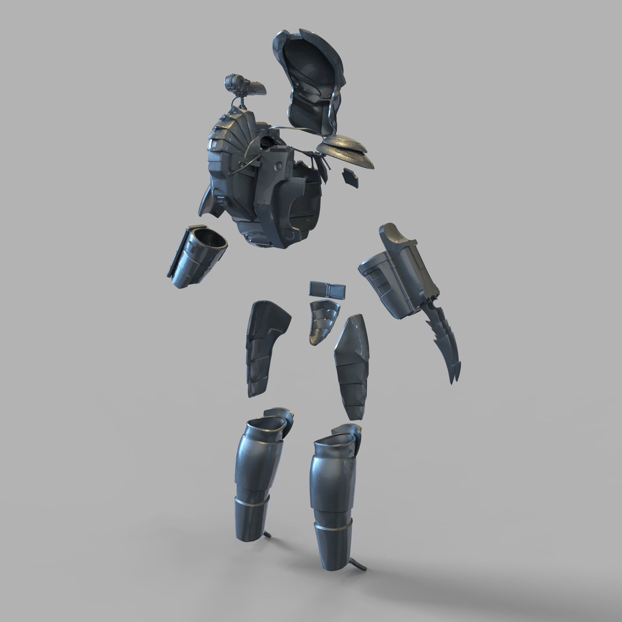Predator Classic Wearable Full Body Armor with Helmet 3D print model_95