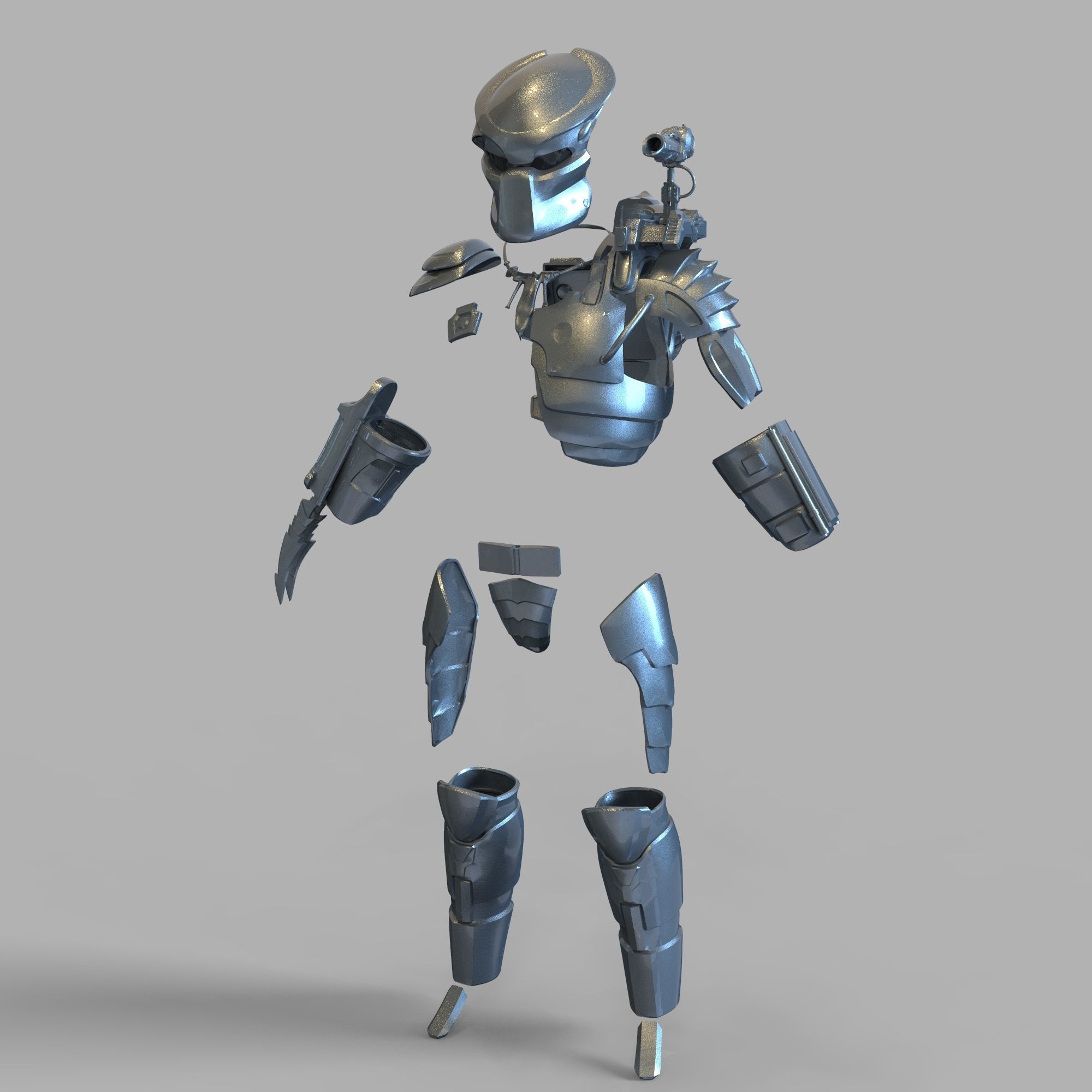 Predator Classic Wearable Full Body Armor with Helmet 3D print model_71