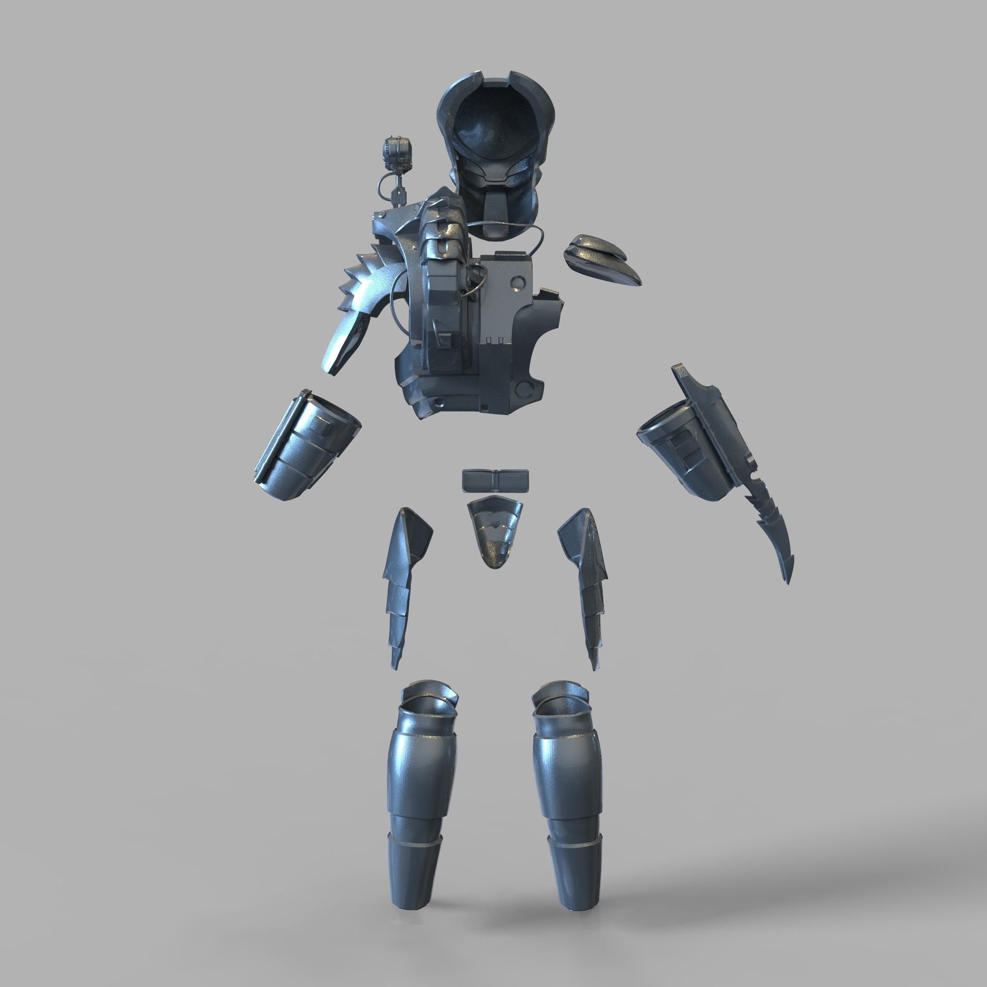 Predator Classic Wearable Full Body Armor with Helmet 3D print model_115