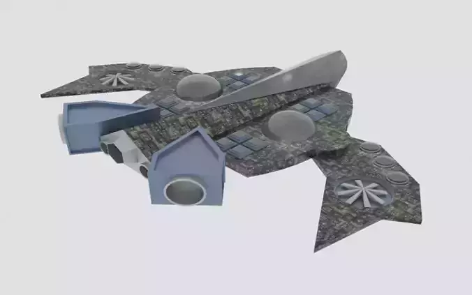 Cosmos 800-S Spaceship  Low-poly 3D model