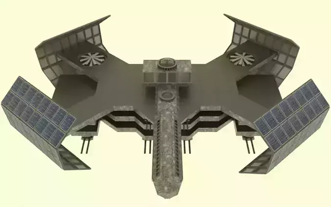 Cosmos Space Station  Low-poly 3D model