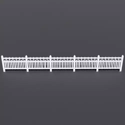 STRAIGHT PICKET FENCE VARIATION FOR DIORAMA SCALE 1-87 and 1-1 3D print model