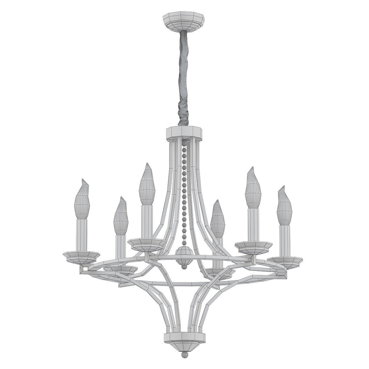 Glendale light chandelier in gold 3D model_4