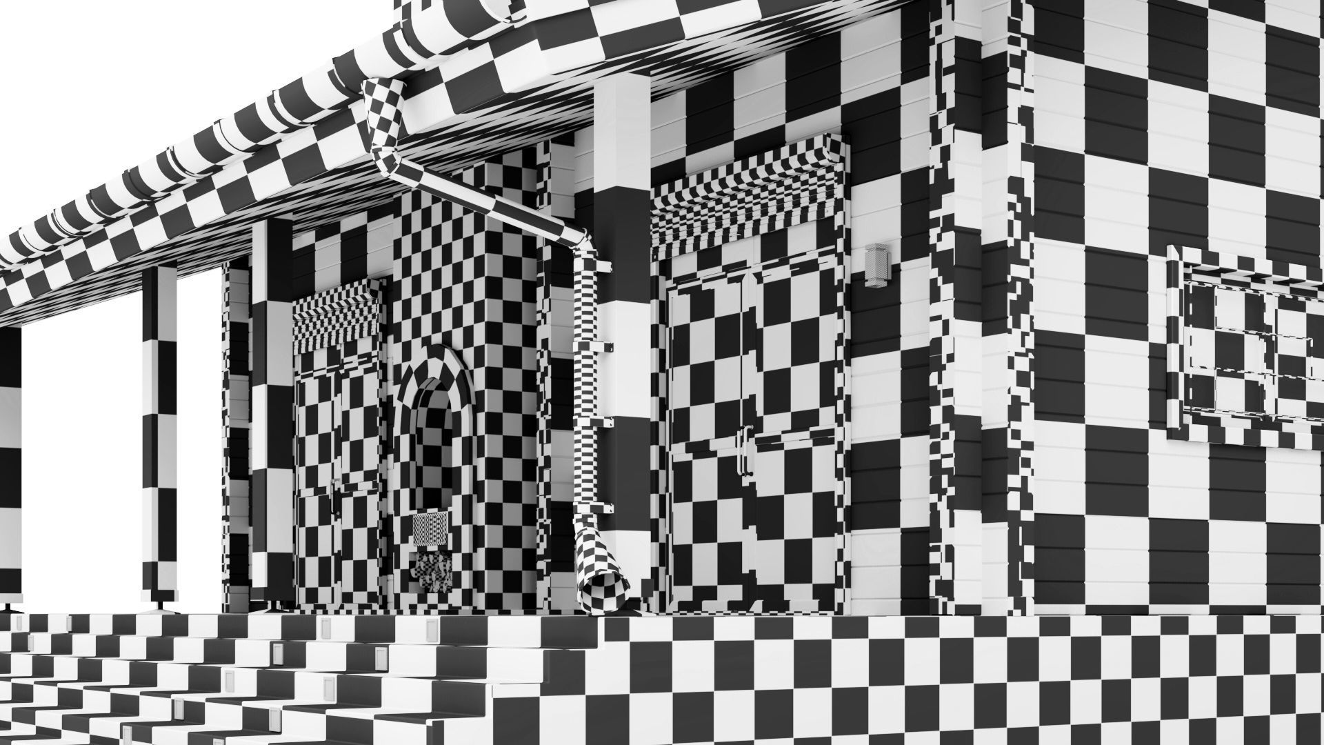 Glued beam house 3D model_34