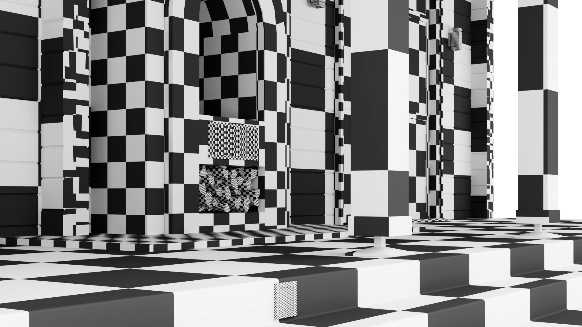 Glued beam house 3D model_33