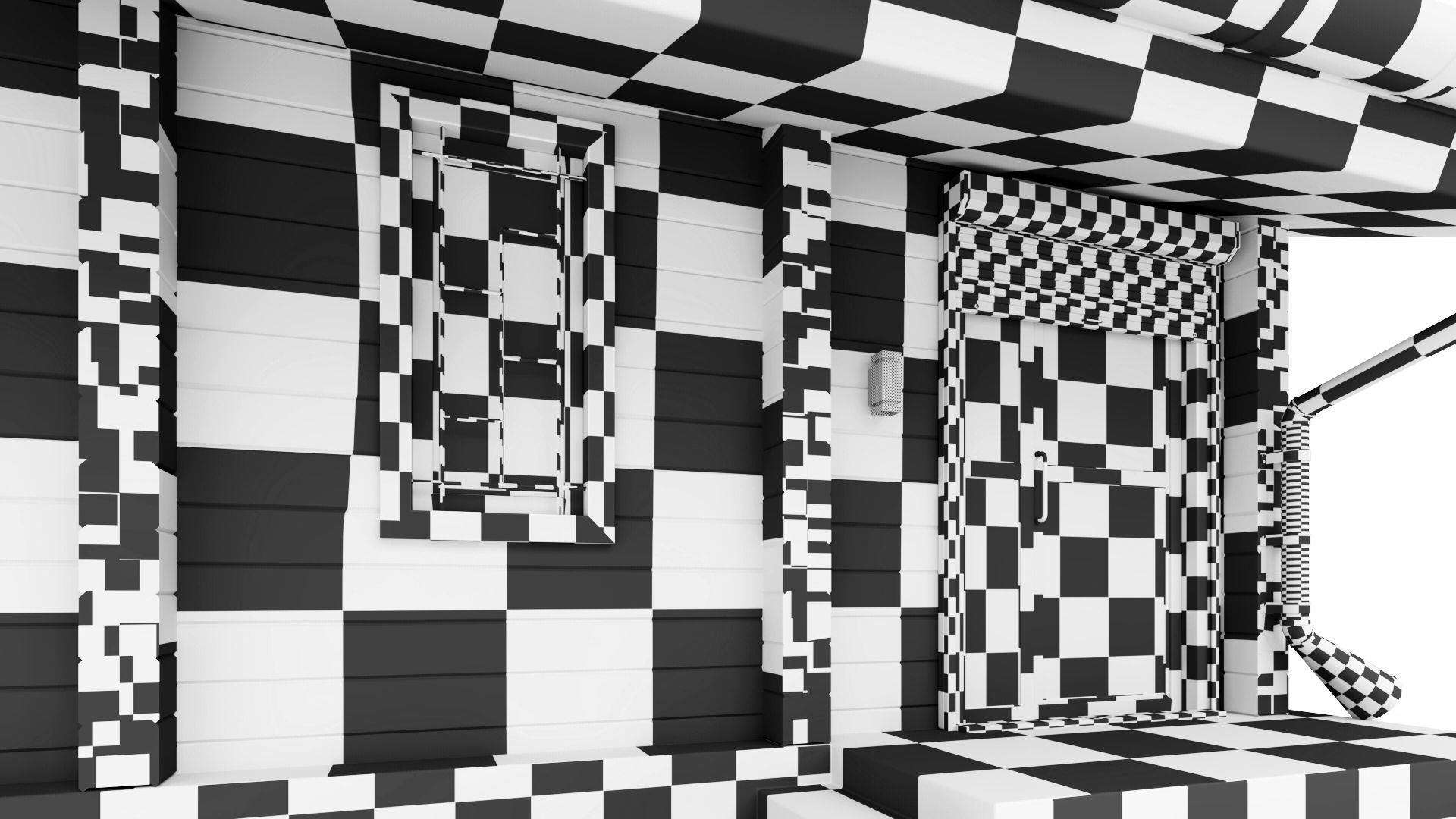 Glued beam house 3D model_37