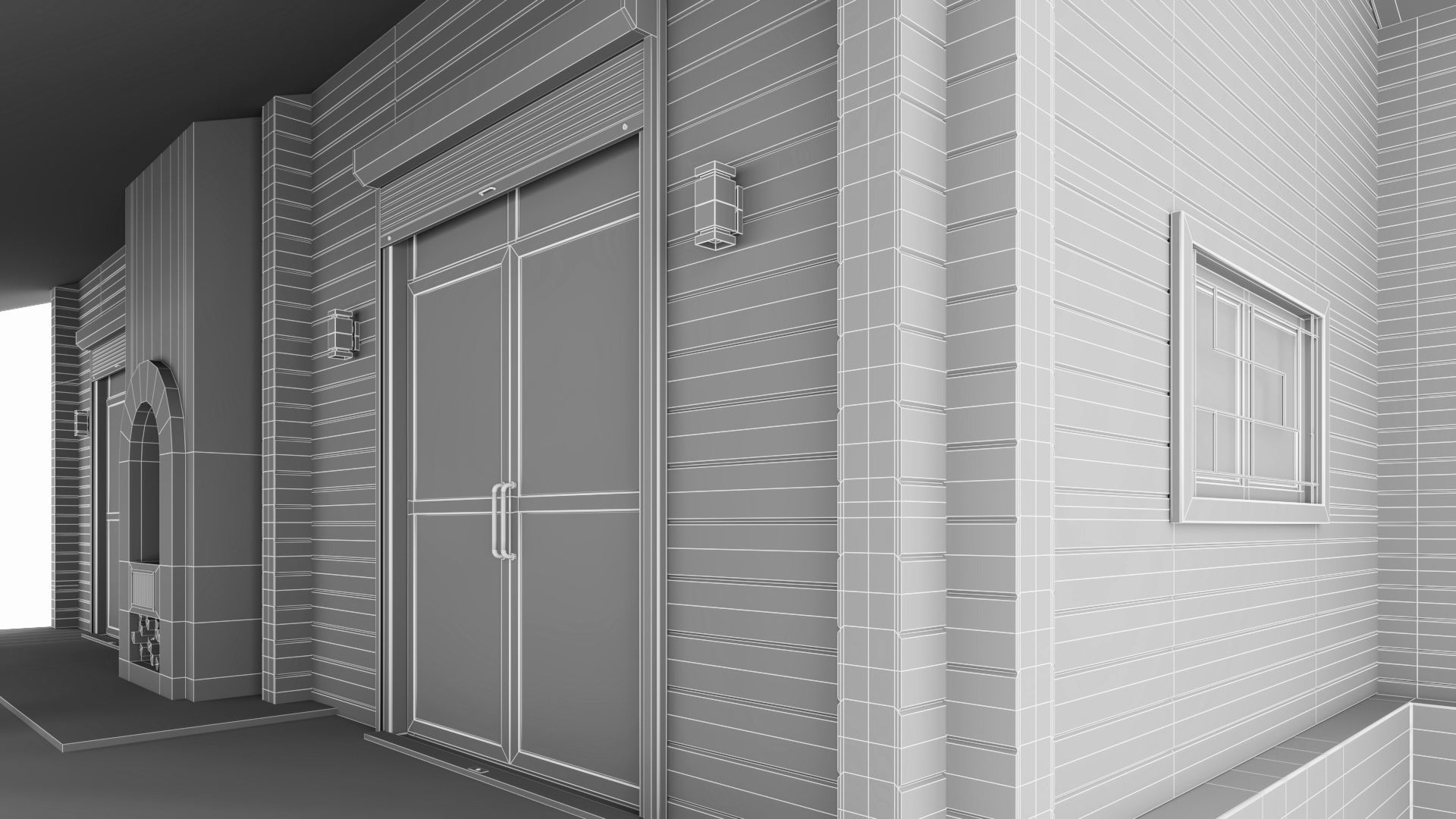 Glued beam house 3D model_53