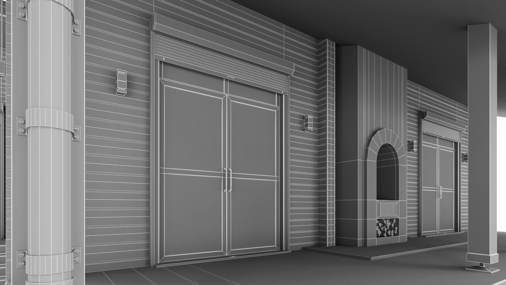 Glued beam house 3D model_54