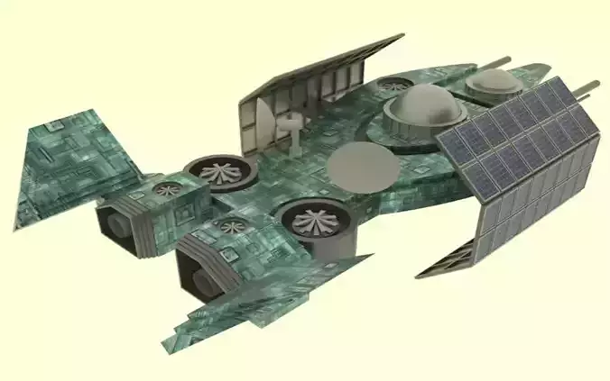 Es - 300 Spaceship  Low-poly 3D model