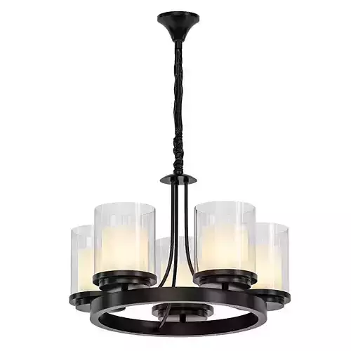 Minneapolis five light chandelier with glass shades