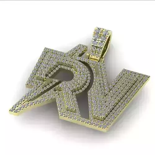 Pendant with letters RV Model 2080