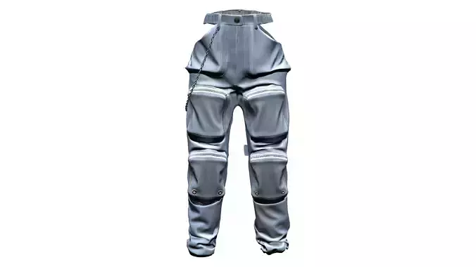 Pants With Volumetric Pockets Low-poly 3D model