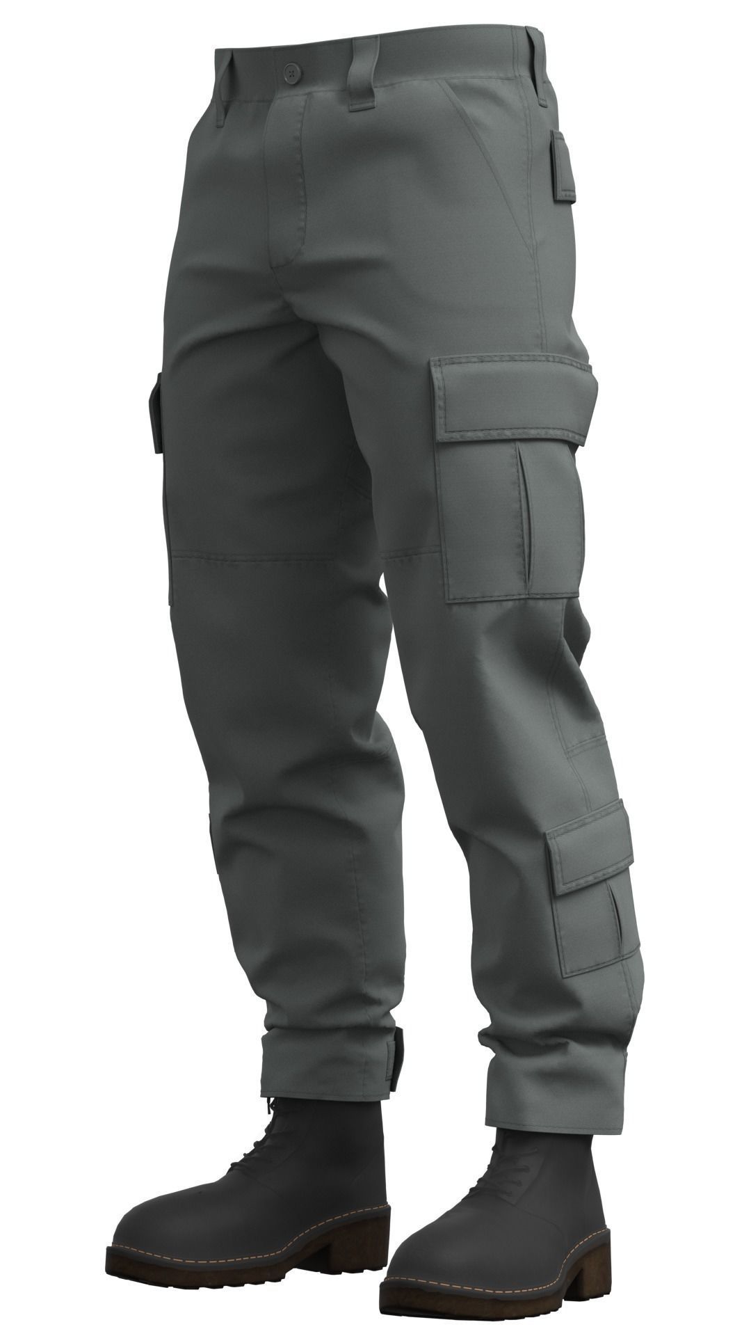 Military Tactical Combat Pants - Marvelous Designer 3D model_17