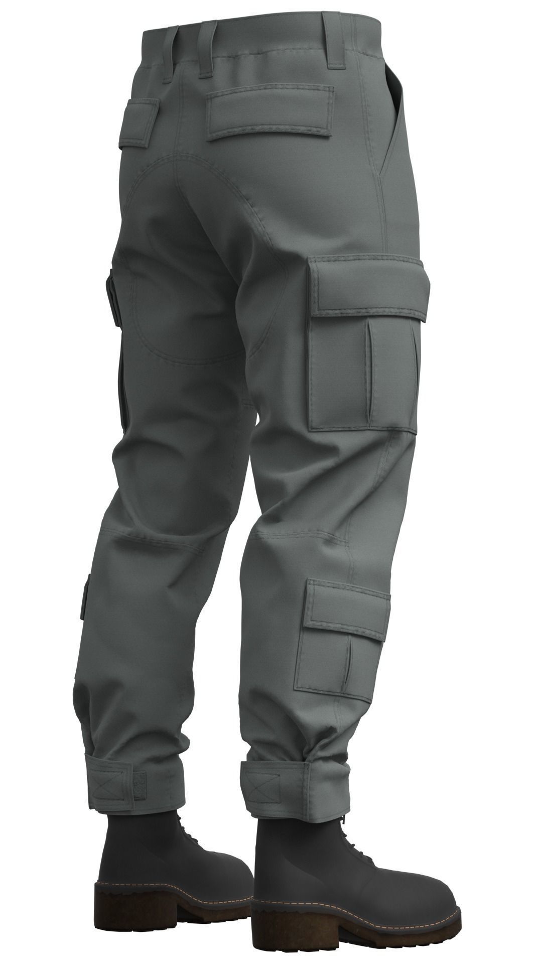 Military Tactical Combat Pants - Marvelous Designer 3D model_9