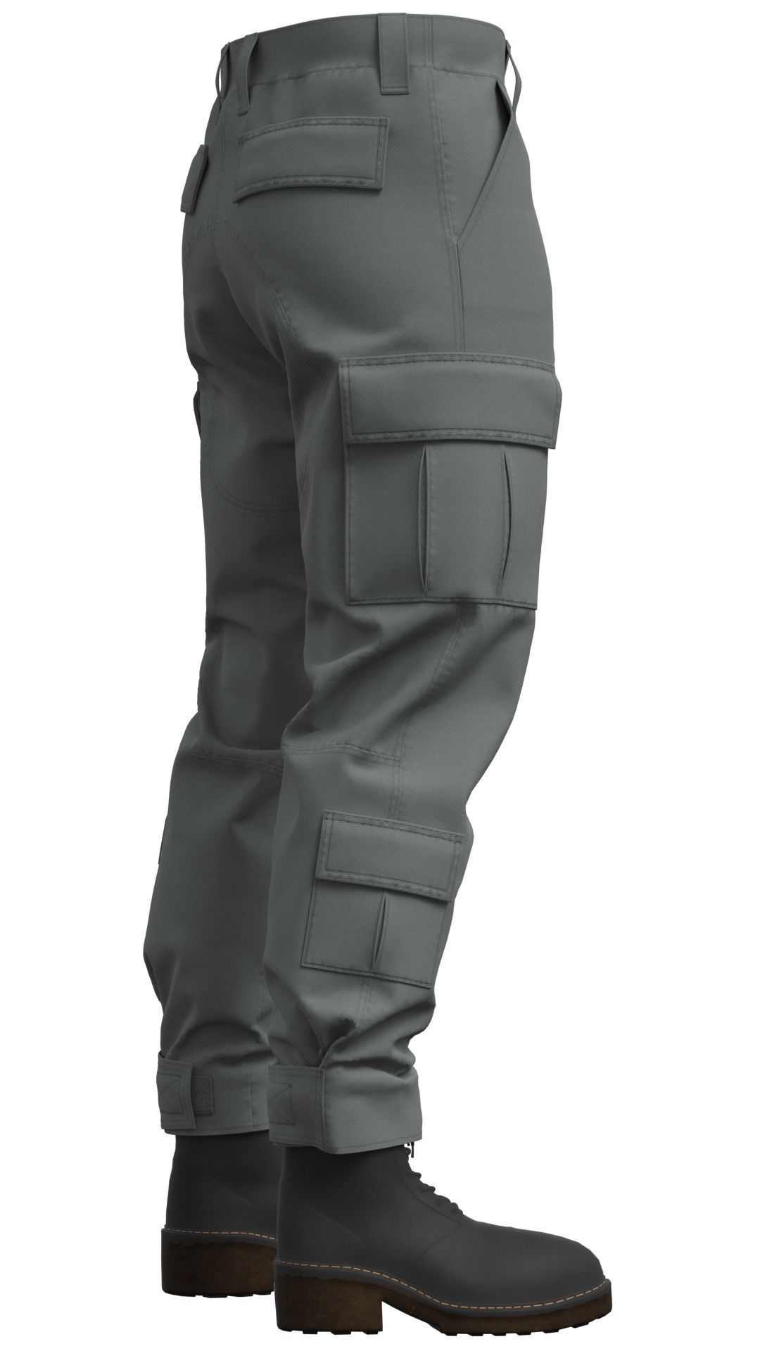 Military Tactical Combat Pants - Marvelous Designer 3D model_8