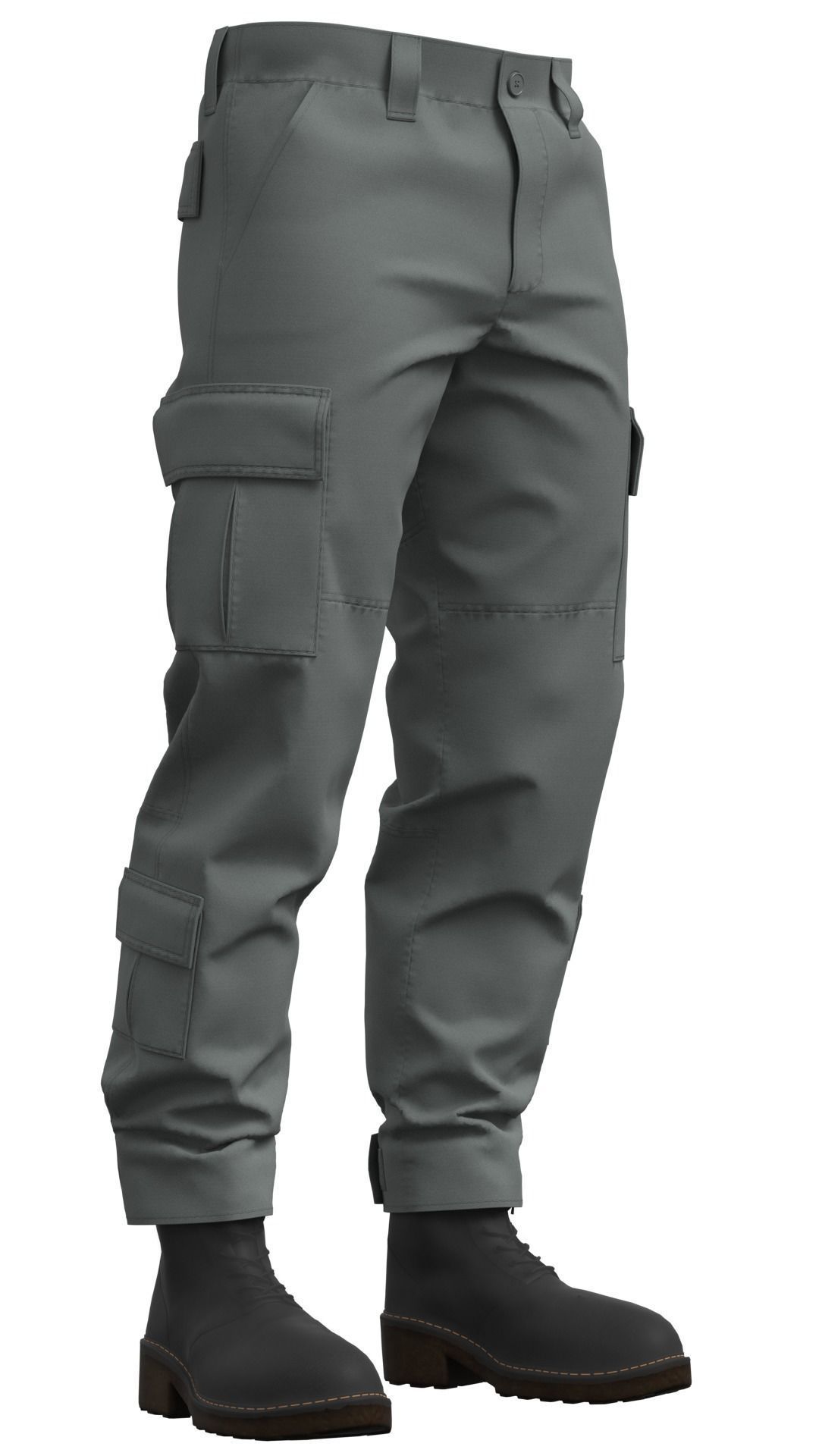 Military Tactical Combat Pants - Marvelous Designer 3D model_5
