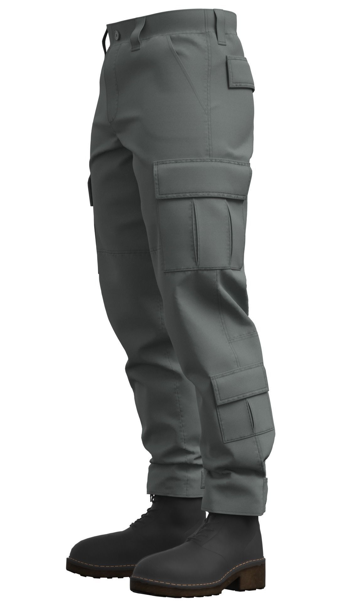 Military Tactical Combat Pants - Marvelous Designer 3D model_16