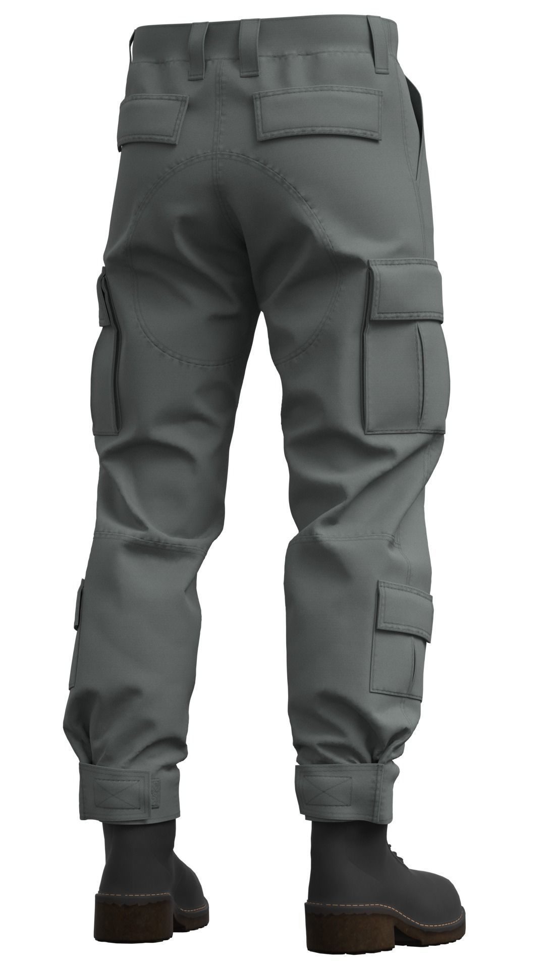 Military Tactical Combat Pants - Marvelous Designer 3D model_10
