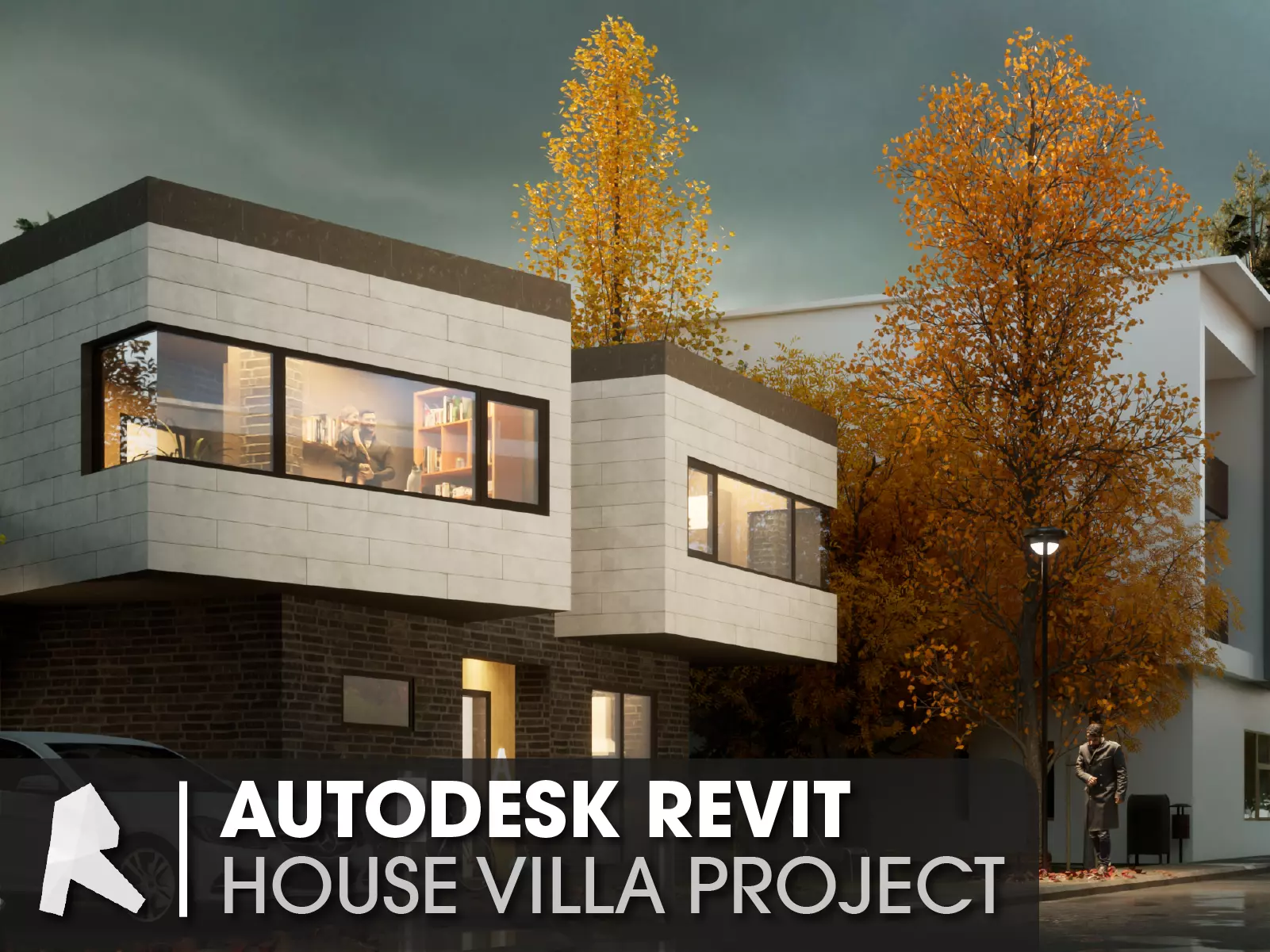 House Villa 3-Storey Revit Project 3D model_0