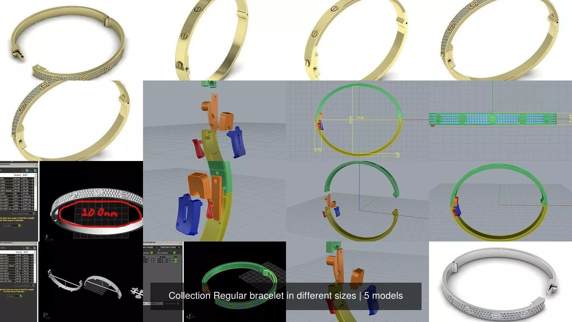 Collection Regular bracelet in different sizes _1