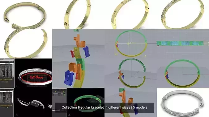 Collection Regular bracelet in different sizes