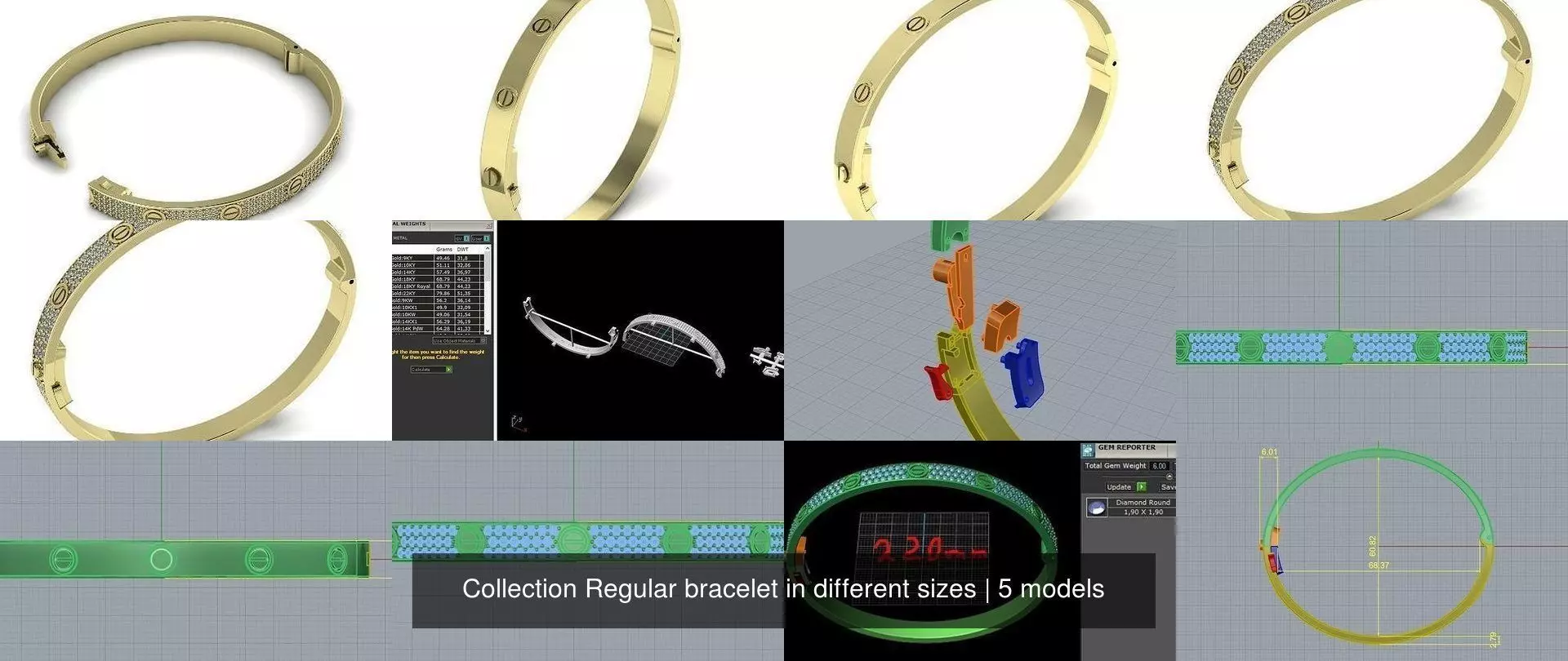 Collection Regular bracelet in different sizes _0