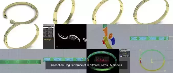 Collection Regular bracelet in different sizes 