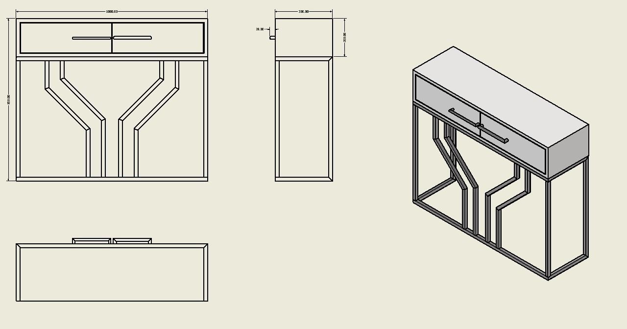 Luxury Sideboard Free 3D model_4