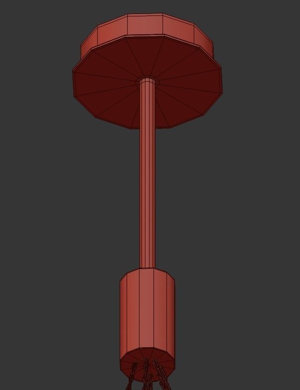 JODIS five light chandelier with clear balls hanging from gol... 3D model_3