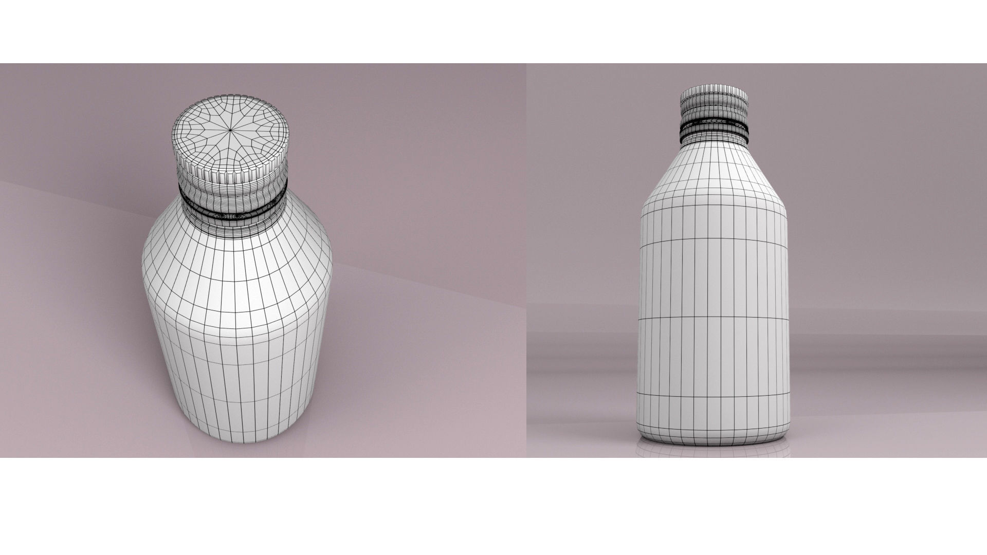 3d cough syrup bottle Low-poly 3D model_2