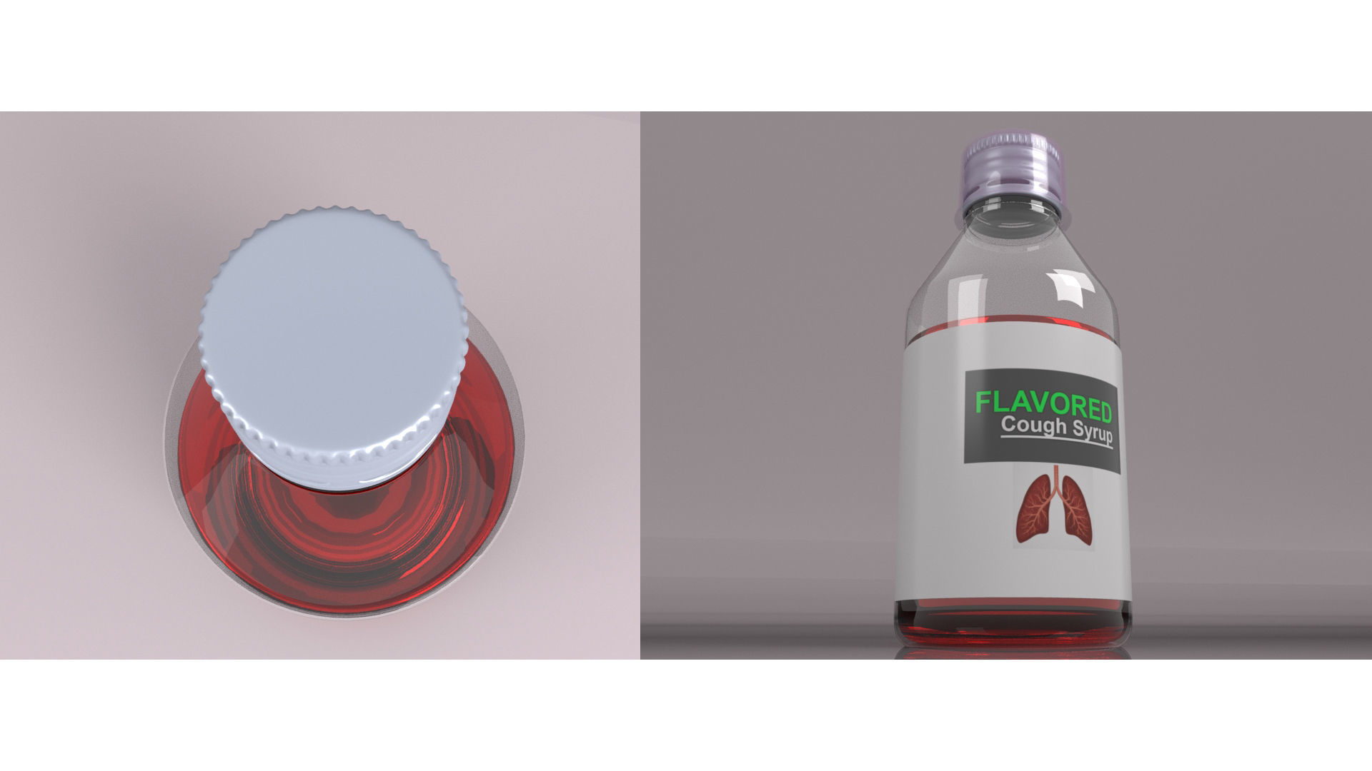 3d cough syrup bottle Low-poly 3D model_7