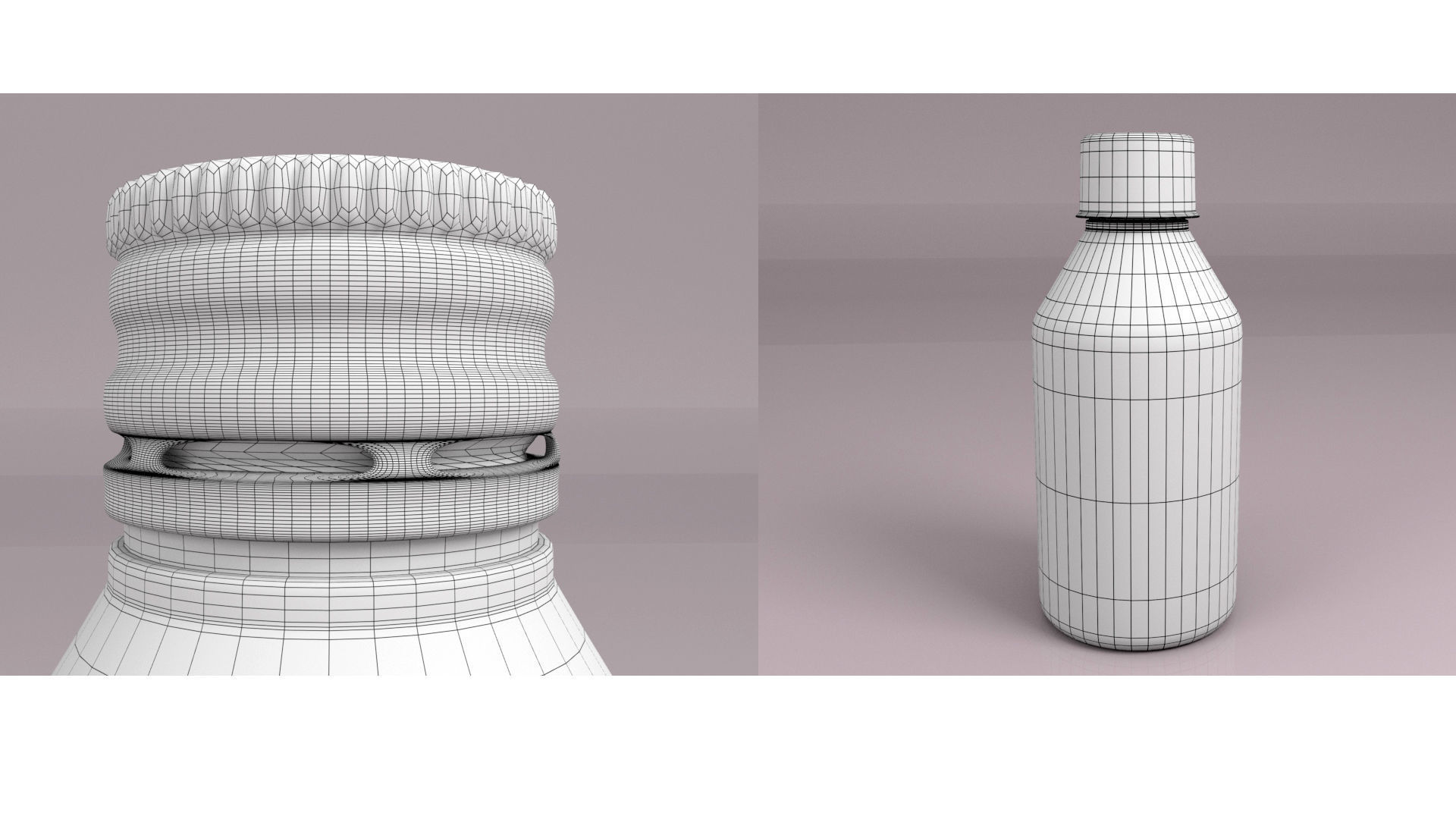 3d cough syrup bottle Low-poly 3D model_4