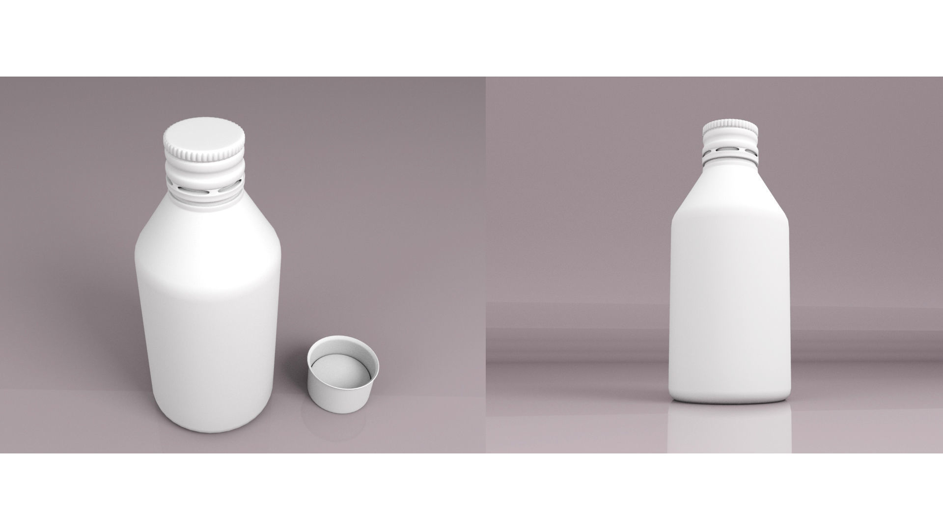 3d cough syrup bottle Low-poly 3D model_5
