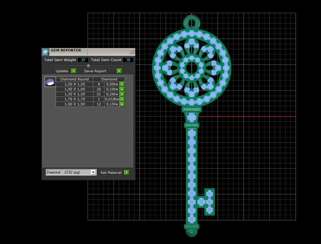 Pendant Keys Style 3D print model_5