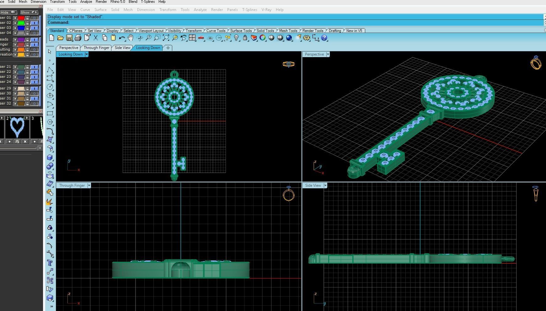 Pendant Keys Style 3D print model_10