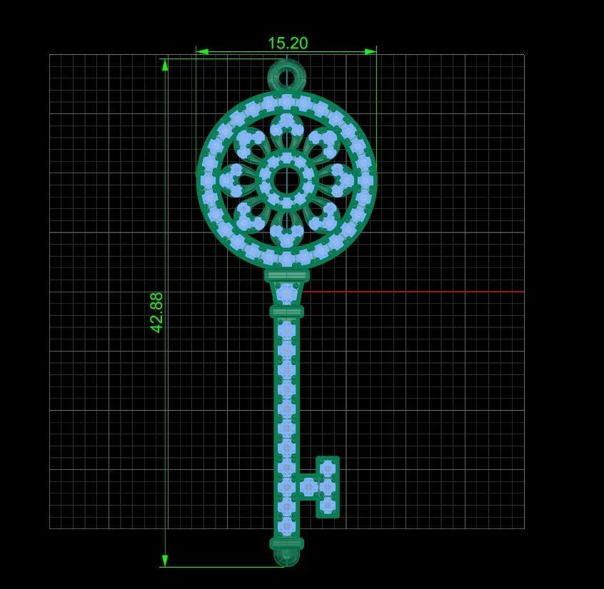 Pendant Keys Style 3D print model_3