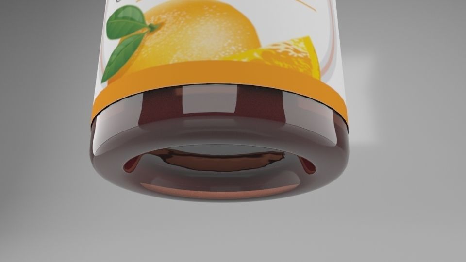 syrup bottle Low-poly 3D model Low-poly 3D model_3