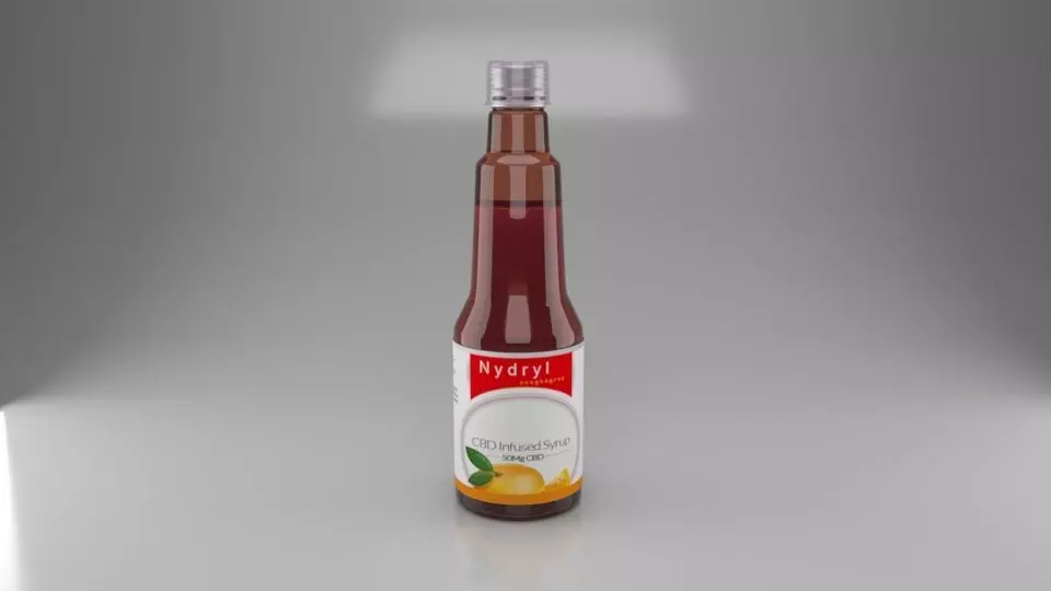 syrup bottle Low-poly 3D model Low-poly 3D model_0