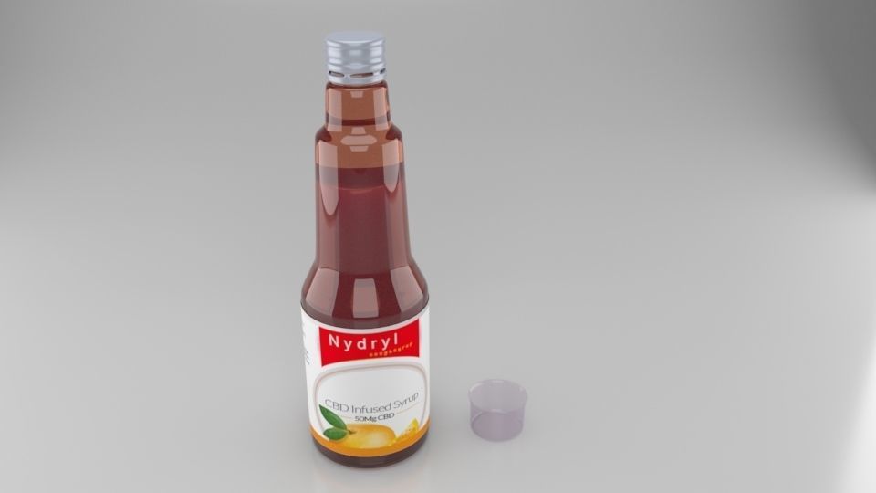 syrup bottle Low-poly 3D model Low-poly 3D model_2