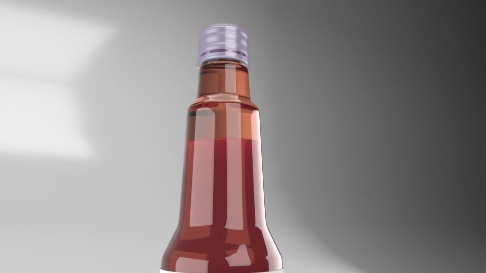 syrup bottle Low-poly 3D model Low-poly 3D model_7