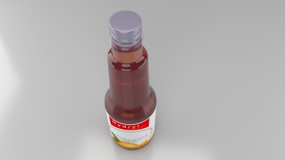syrup bottle Low-poly 3D model Low-poly 3D model_8