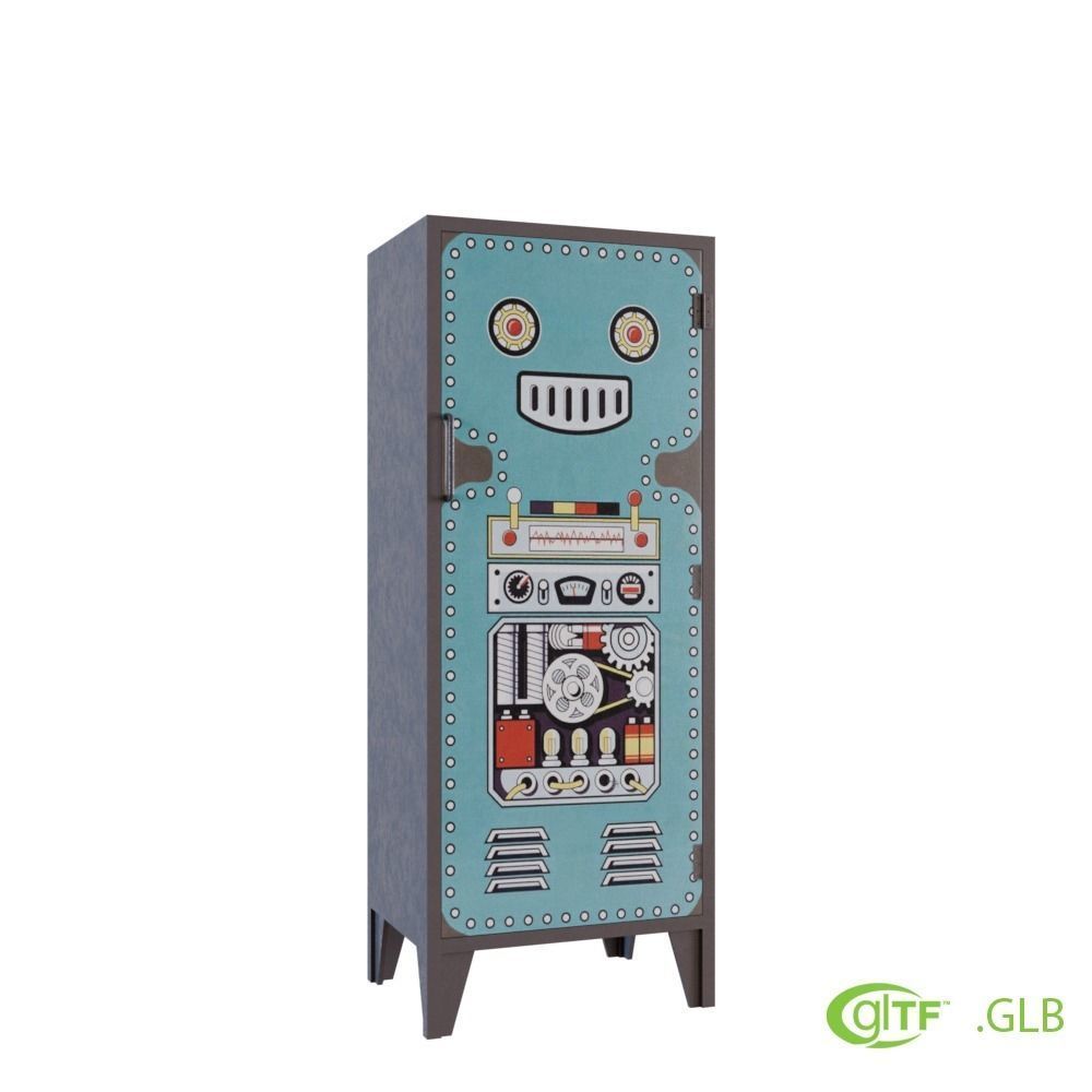 UE5  GLTF  GLB 3D MODEL ROBOT CABINET 3D model_1