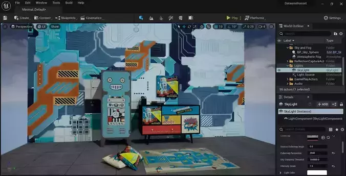 UE5  GLTF  GLB 3D MODEL ROBOT CABINET 3D model