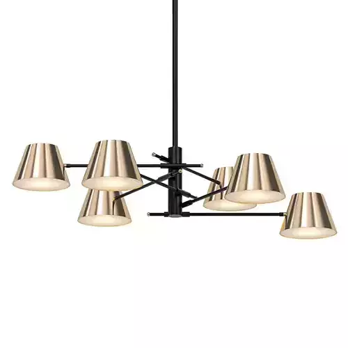 ANTLER modern chandelier with five shades