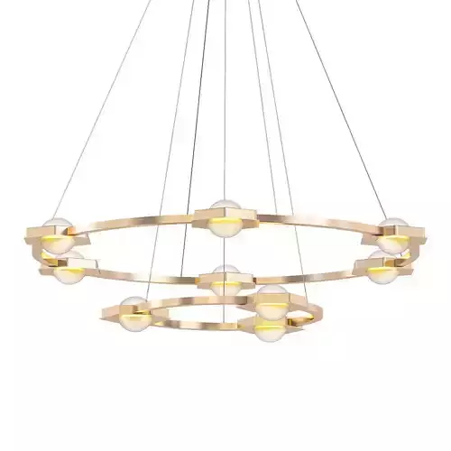 WALSH modern chandelier in brass and gold