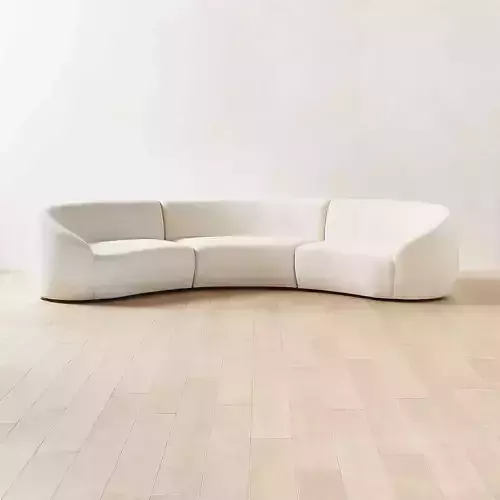 ROMA 3-PIECE WHITE SECTIONAL SOFA